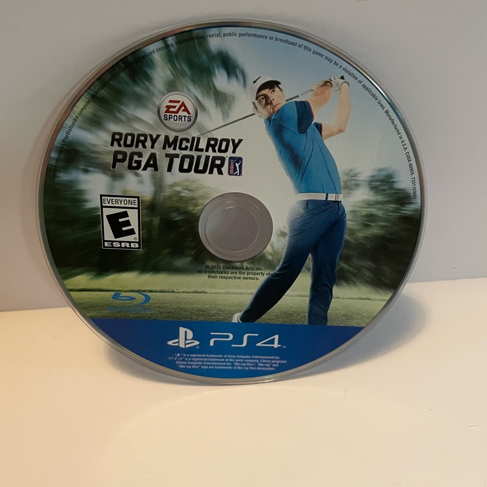 Rory McIlroy PGA Tour PS4 Game - Blue and Green disc only